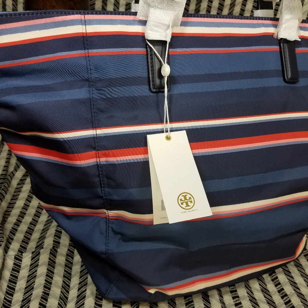 Ella Tory Burch Nylon Printed Tote Canyon stripe - Picture 5 of 16